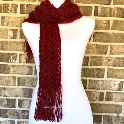 Grace’s Garnet Scarf