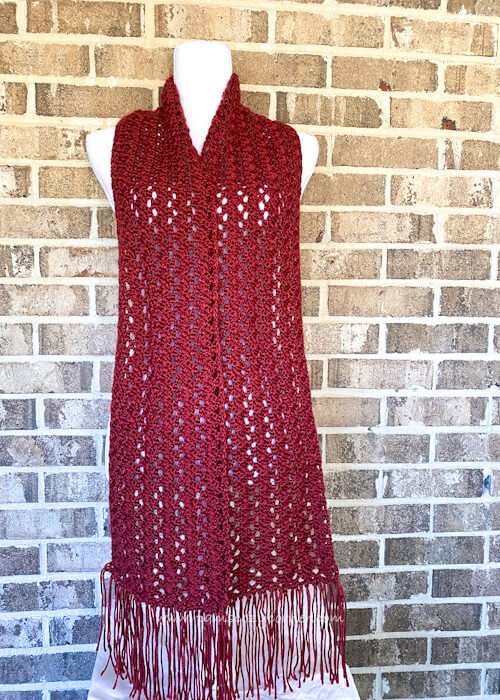 GarnetCrochetScarf