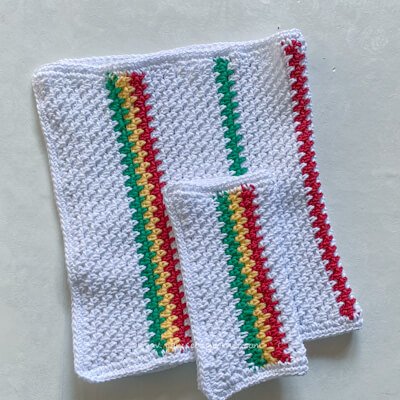 Crochet Christmas Dish Towel Set