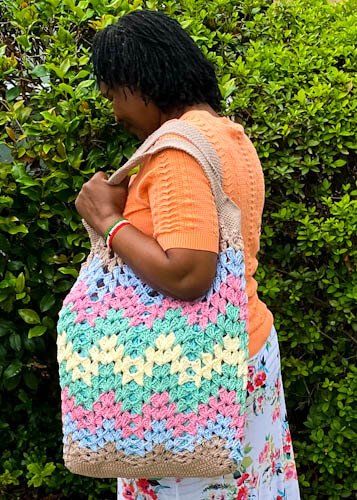 crochet granny stitch bag