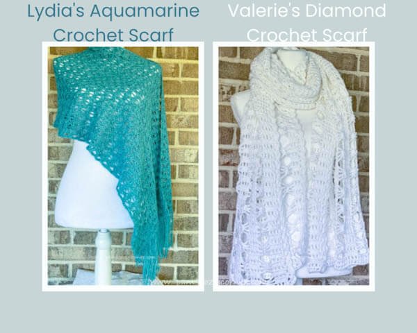 Aquamarine DiamondCrochetScarf