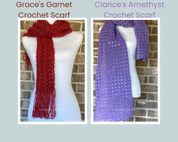 Garnet AmethystCrochetScarf