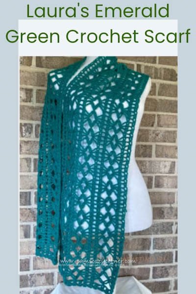 Laura27sEmeraldGreenCrochetScarf