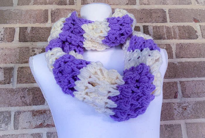 Crochetbobblestitchscarf