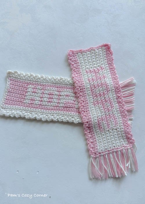 Free crochet bookmark