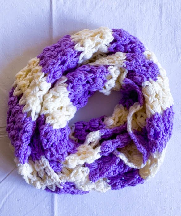 freecrochetpuffstitchscarf