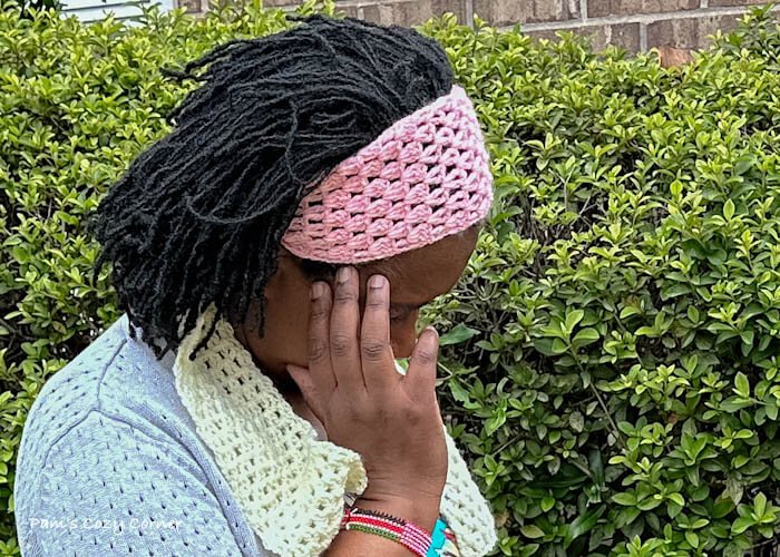 crochet granny stitch head wrap29