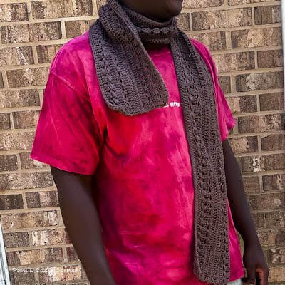 Modern Men’s Crochet Scarf