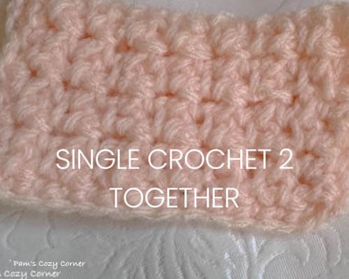 how to single crochet two together