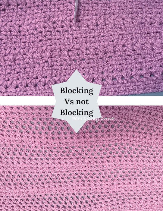 Blocking crochet knit