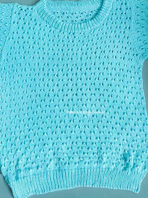 crochet top blocked