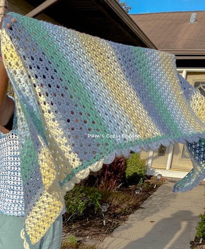 Elima Crochet Lace Scarf 