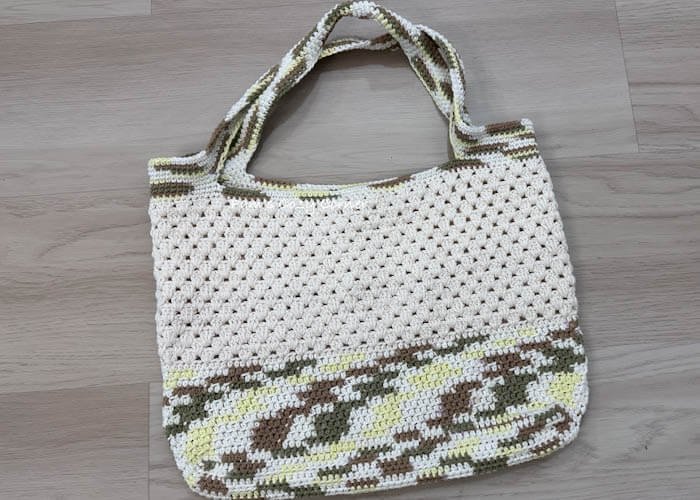 crochet granny stitch shopping bag 1