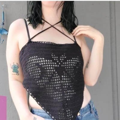 crochet bandana top free pattern