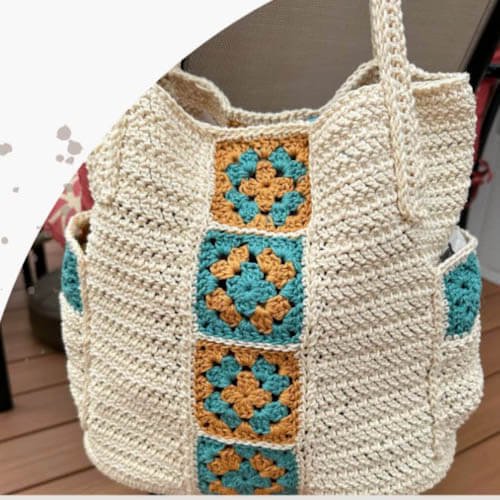 crochet granny square bag free