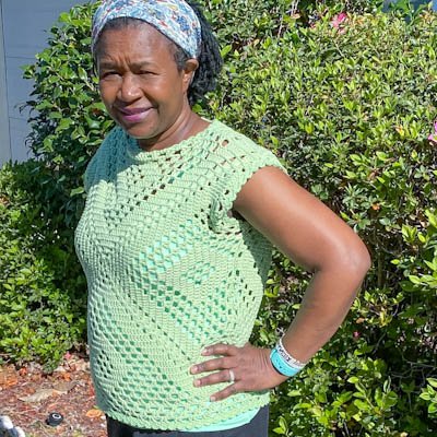 crochet granny stitch top