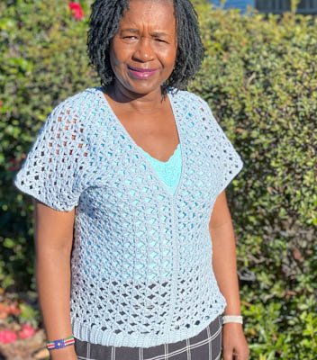 crochet shells spring top