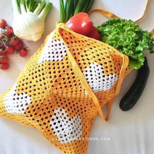 granny heart market bag