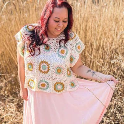 summer granny square top