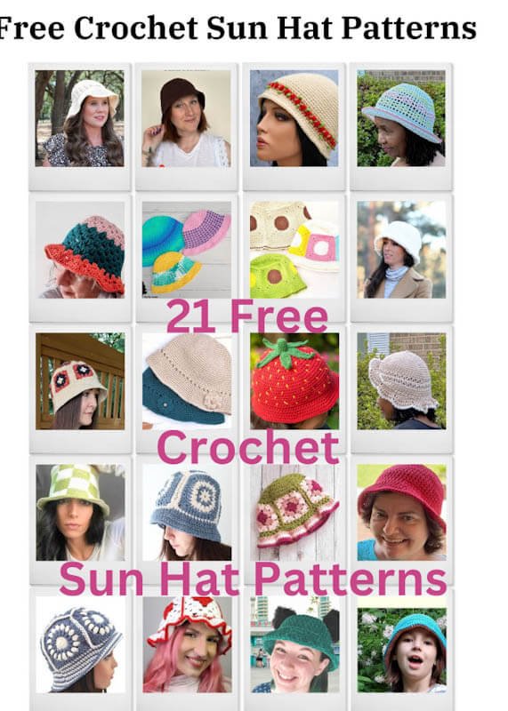 21 free crochet sun hat patterns
