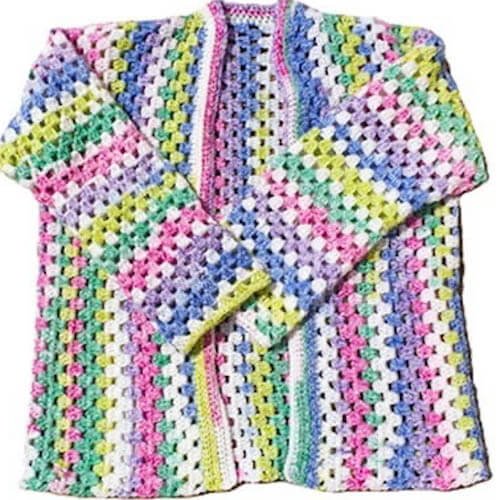 beginner friendly crochet granny stitch cardigan