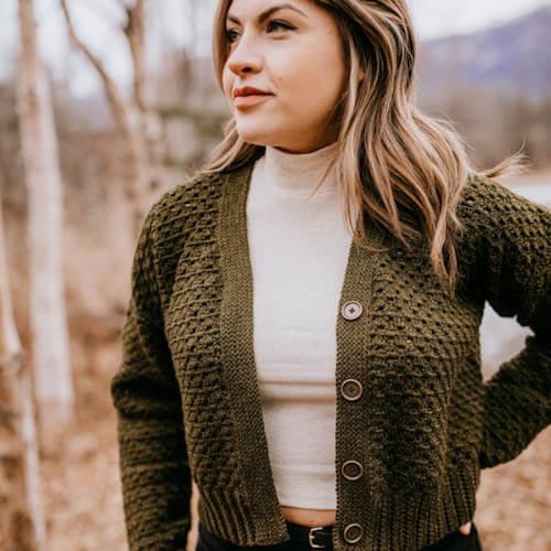 celsea button up crochet cardigan