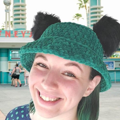 crochet chenille bucket hat