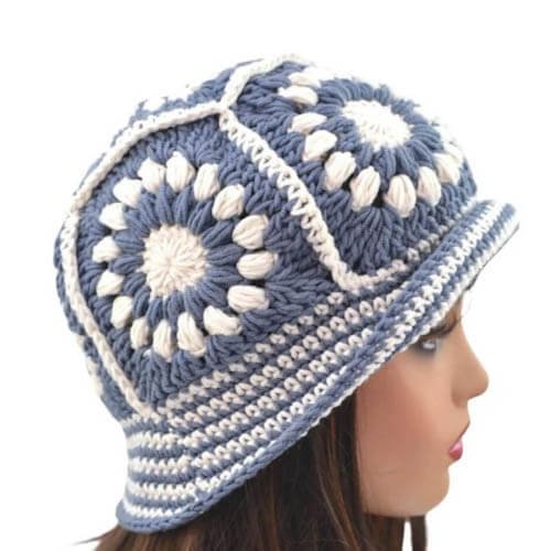 granny square bucket hat free pattern