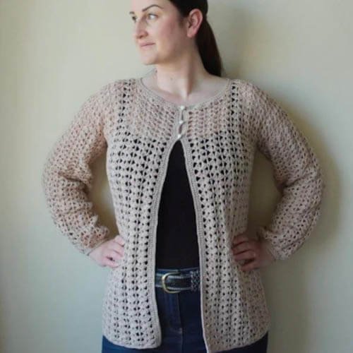 selena lacy crochet cardigan
