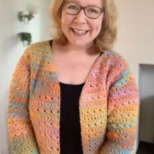 womans crochet cardigan pattern