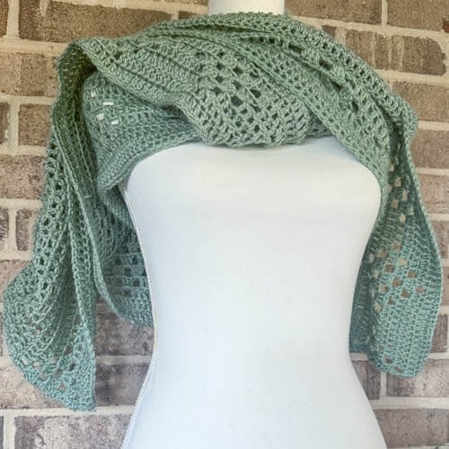 Diana Crochet Rectangle Shawl Pattern