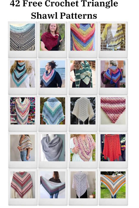 Free Crochet Triangle shawls