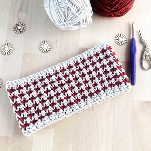 HoundstoothCrochetHeadband