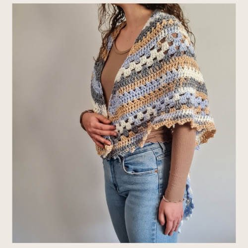 Triangle Crochet shawl pattern nordic