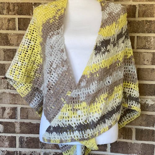 crochet lace triangle shawl