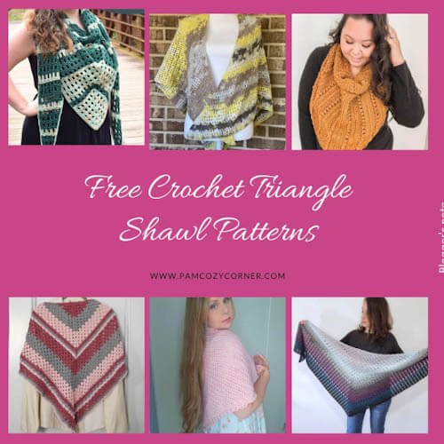 42 Free Crochet Triangle Shawl Patterns