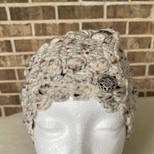 double button crochet ear warmers
