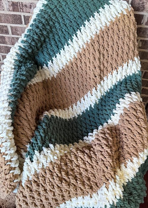 easy free crochet chunky blanket