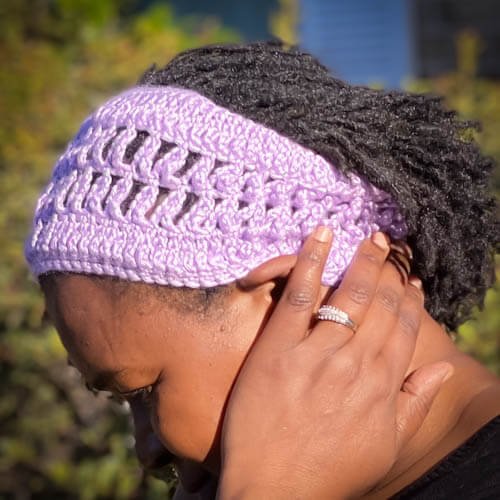 lace crochet headband