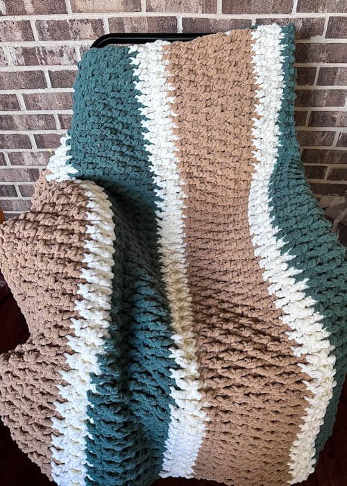 simple crochet chunky blanket