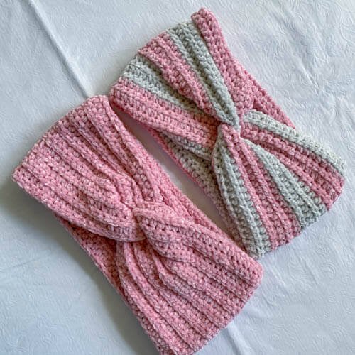 Double-Layered Ribbed Crochet Ear Warmer